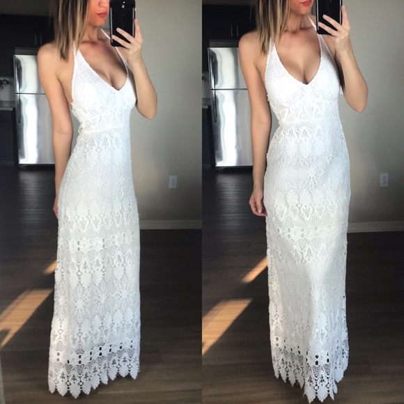 Calypso St. Barth Dresses & Skirts - Calypso St. Barth White Lace Crochet Maxi Dress